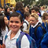 Our Lady Of Mt Carmel School Photo #3 - Happy students on the first day of school, August 2017, at Our Lady of Mount Carmel School in Redwood City.