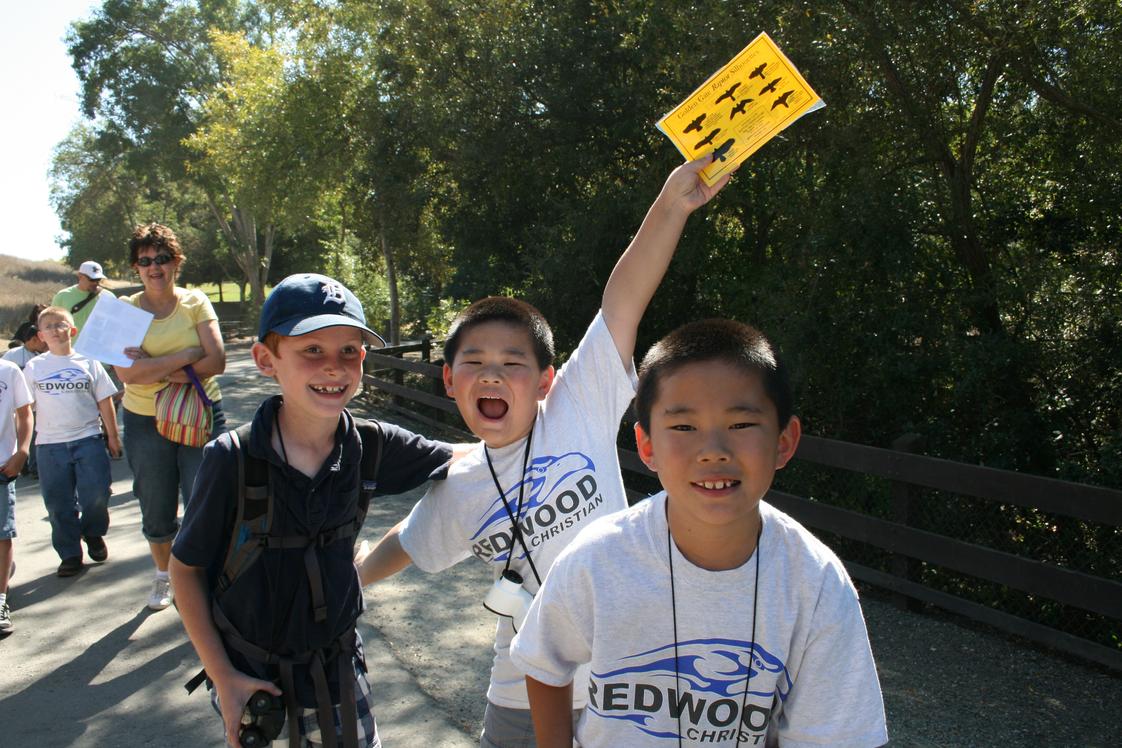 Redwood Christian Elementary School Photo - Third grade students enjoy a bird watching field trip at a nearby park.