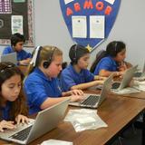 St. George Parish School Photo #6 - 7th Grade students using our Google Chromebooks to complete assignments in our computer lab.