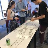 The Kehillah School Photo #2 - When coding projects are 3 whiteboard desks long.