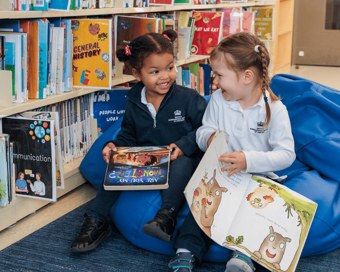 British International School of Chicago, Lincoln Park Photo #0 - Nursery students in library lesson.