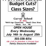 Carver School Photo - Budget Cuts? Busing? Large Class Sizes?