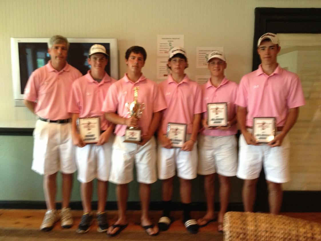 Oakbrook Preparatory School Photo #1 - Our boys golf team shown at the 2013 State Championship tournament has won 4 State titles in a row. Starting with the 2013-14 academic year, we now have girls varsity golf along with a middle school team.