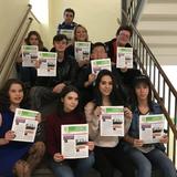 St. George Academy Photo #8 - Journalism students with their publication of 'The Harbinger'