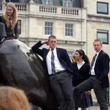St. Andrew's Academy Photo #2 - St. Andrew's students on the Lions at Trafalgar Square, London, England