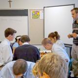 St. Ambrose Academy Photo #3 - Seniors and juniors discussing about US History.
