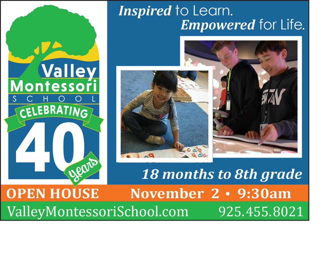 Valley Montessori School Photo - RSVP for our upcoming Admissions Events on our website. OPEN HOUSE - January 18 9:30-11 AM CURRICULUM NIGHT - January 25 6 PM (toddler - 5th)