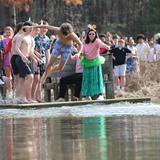 St. George's Independent School Photo #12 - Traditions are a big part of student life at St. George's-some dating back more than 30 years. Frequently used for academic pursuits, the woods, wetlands, beaches and ponds on our beautiful campus are also used for fun! Students always look forward to the Polar Plunge.