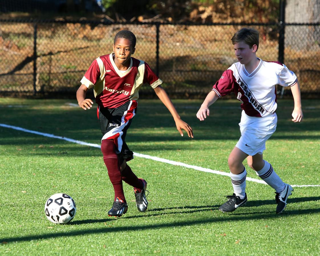 Nativity Preparatory School Photo #1 - The soccer team in action