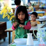 Leport School Irvine West Park Photo #5 - Preschool girl arranging flowers
