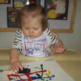 Hudson Darrow Road KinderCare Photo #1 - One of our infants painting.
