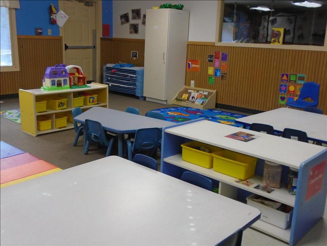North Stygler KinderCare Photo - The view of our Toddler Classroom as you walk into the classroom. You can see the circle area where the children enjoying singing, dancing, and listening to stories.