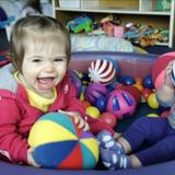 Woodridge South KinderCare Photo #4 - Sofija and Syrenity have a blast working on their motor skills in the ball pit.