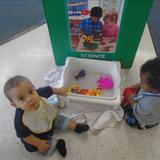 East 75th KinderCare Photo #8 - Our infants love exploring and playing in the sensory table.