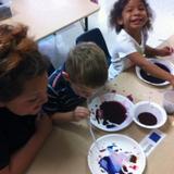 Emerald Wood KinderCare Photo #4 - Ms. Deiree teaching her Prekindergarten students about color mixing.