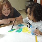 Timber Forest KinderCare Photo #4 - Painting with Ms. Allison