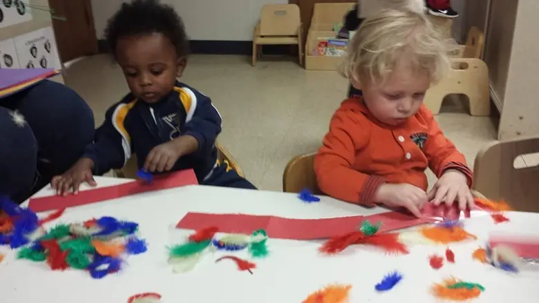 Edwardsville KinderCare Photo #2 - Feather Headbands!