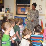 Vienna KinderCare Photo #6 - A local veteran visits or KinderCare students.