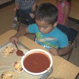 St. Charles KinderCare Photo #3 - Pizza is so good, especially when we make it ourselves!