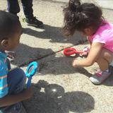 Fordson Road KinderCare Photo #3 - We take the Preschool curriculum outdoors...we had fun looking for bugs using magnifying glasses!