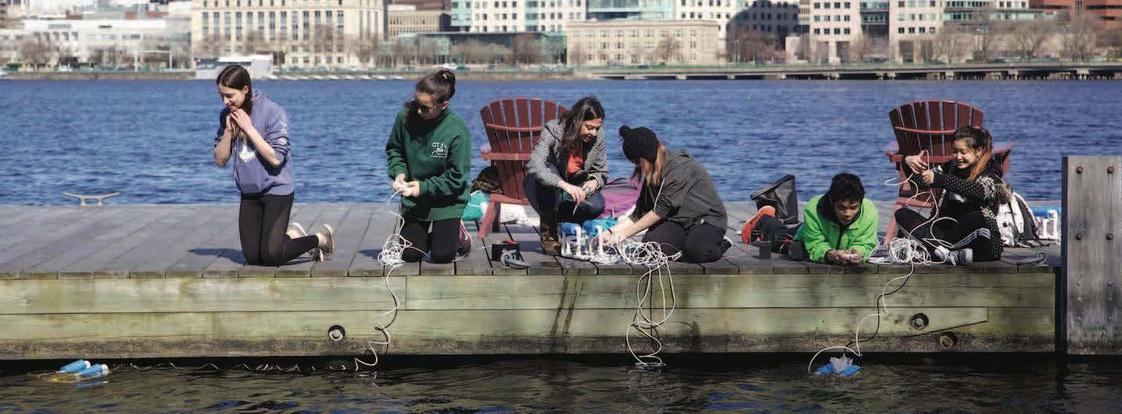 Meridian Academy Photo - Students in our 8th grade Marine Science class carry out original field research in the Charles River with Sea Perches -- remotely-operated submersible vessels designed at MIT and built by the students.