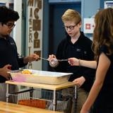 Episcopal Day School of St. Matthew Photo #8 - Middle school students try building Rube Goldberg machines in MakerLab.