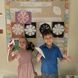 Walden Community School Photo #12 - Celebrating literature and creativity! Students display their "Charlotte's Web" inspired snowflake art and writing.