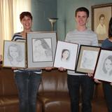 Washburn Academy Photo #9 - Washburn Academy students with portraits they made as part of the art program.