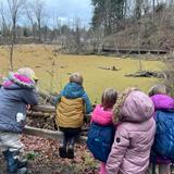 Puddletown Montessori School Photo - Elementary regularly walks to nearby Errol Heights Park to learn more about the Johnson Creek Watershed