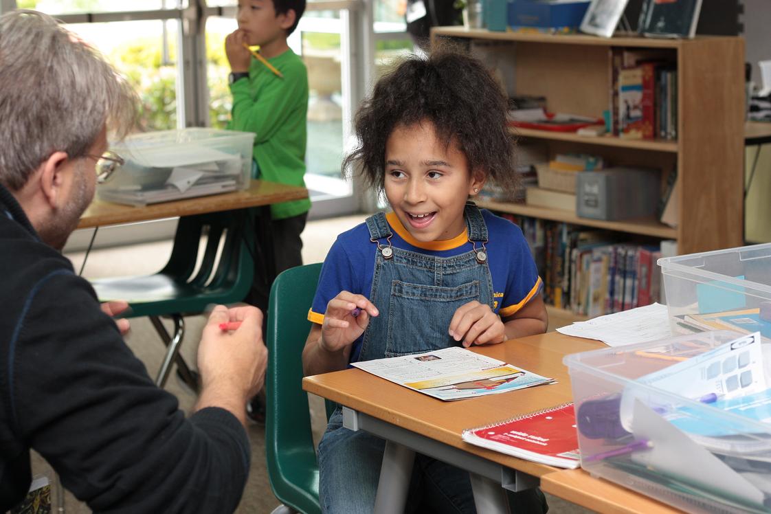 Woodinville Montessori School | Bothell Campus Photo - The Montessori Elementary Program (grades 1-6) provides the 6-12-year-old child limitless opportunities to apply his great powers of imagination and capacity for hard work. The deeper concentration, increased attention span, good organizational skills and self-direction that are often a result of the Montessori Early Childhood classroom allow these children to take on some rather complex projects.