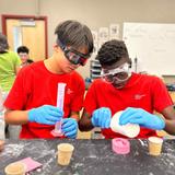 BASIS Independent McLean Photo #9 - Middle School students in Chemistry creating their own chalk molds out of Calcium Sulfate and water!