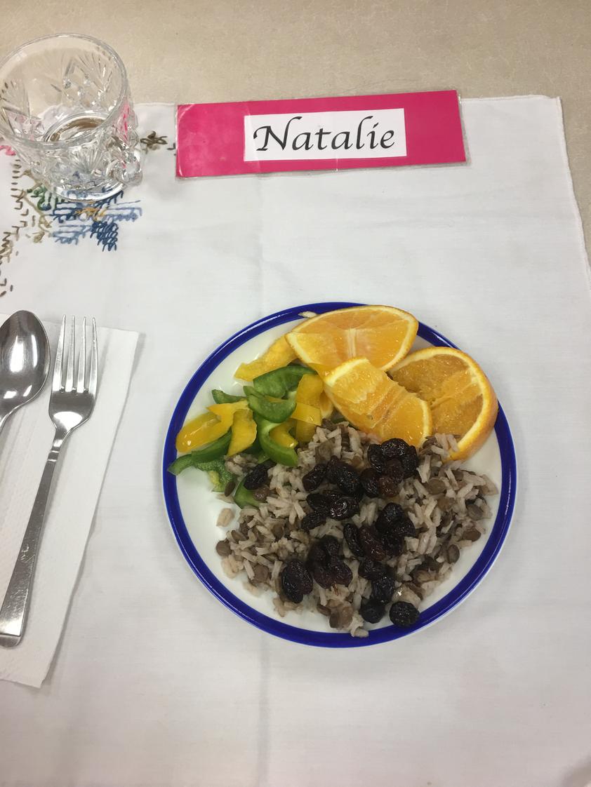 Arborcreek Montessori School Photo #1 - Home cooked lunch. Real dishes. Setting the table and cleaning up by your self. Lentils and Rice with Raisins.