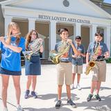 The Bolles School Photo #8 - Middle School instrumental band students in front of the Betsy Lovett Arts Center.