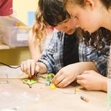 Prairie School of DuPage Photo #2 - Middle School students work on an engineering project.