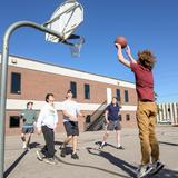 Humanex Academy Photo #3 - Lunchtime pickup basketball game