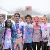 Suffield Academy Photo #4 - Headmaster Cahn join the students for the school wide Color Run.