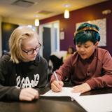 Fusion Academy Seattle Photo #4 - Students are able to complete their homework on campus in our Homework Cafe. Each campus has a quiet and social cafe where students can complete coursework and socialize with their peers. Fusion families love that students don't bring their homework home!