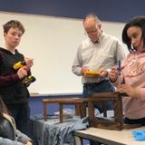 Sophia Academy Photo #3 - Working on caning stools