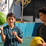 Millennium School Of San Francisco Photo #8 - Game anyone? Students getting ready to play ball on our outdoor sports court during a morning movement break.