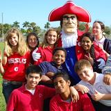 Colonial Christian School Photo #4 - Here is our mascot, The Patriot, with our secondary students.