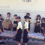 St. Joseph Catholic School Photo - Mrs. Ferguson's third graders make sandwiches for the poor.