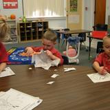 St. Peter Catholic School Photo #4 - Pre-K3 practicing their letters