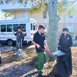 The Vanguard School Photo #4 - Students participate in community service through a campus-wide clean-up, working together to collect leaves and branches and care for our shared spaces.
