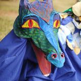The Waldorf School Of Atlanta Photo #4 - Our annual Michaelmas Festival includes a dragon chase (8th graders in costume), singing and field games.