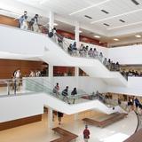 Woodward Academy Photo #4 - Jane Woodruff Hall houses Upper School English, world languages, and social studies departments. The building is 101,297 square feet and includes a 150-seat lecture hall, a suite of counseling offices, and computer and world language labs. Every classroom is technology-equipped with hard-wired and wireless connectivity and interactive SMART boards.