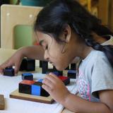 Brickton Montessori School Photo - Hands. On.When you can touch it, even complicated ideas becomes manageable. Montessori materials stimulate all our senses. With multiple ways of connecting to a single concept, every child can find a path to successful learning.