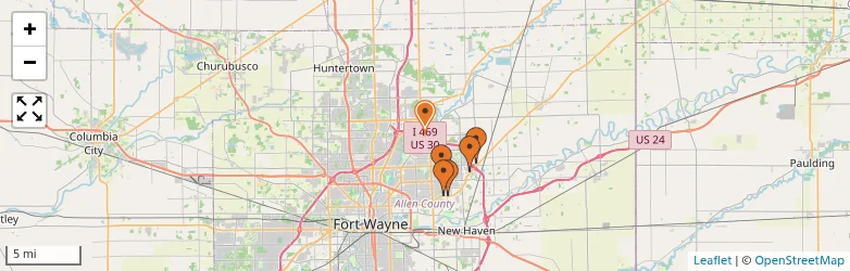 Related schools map