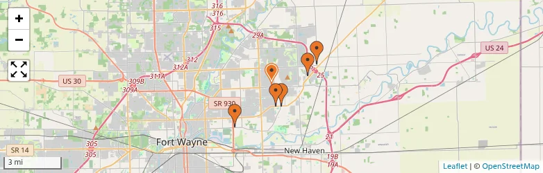 Related schools map