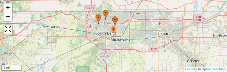 Related schools map