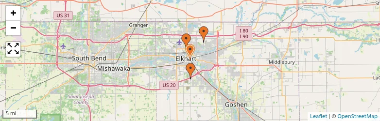 Related schools map